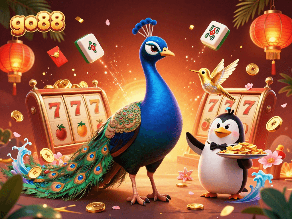 Experience the vibrant world of go88 with animated characters and dynamic casino elements.
