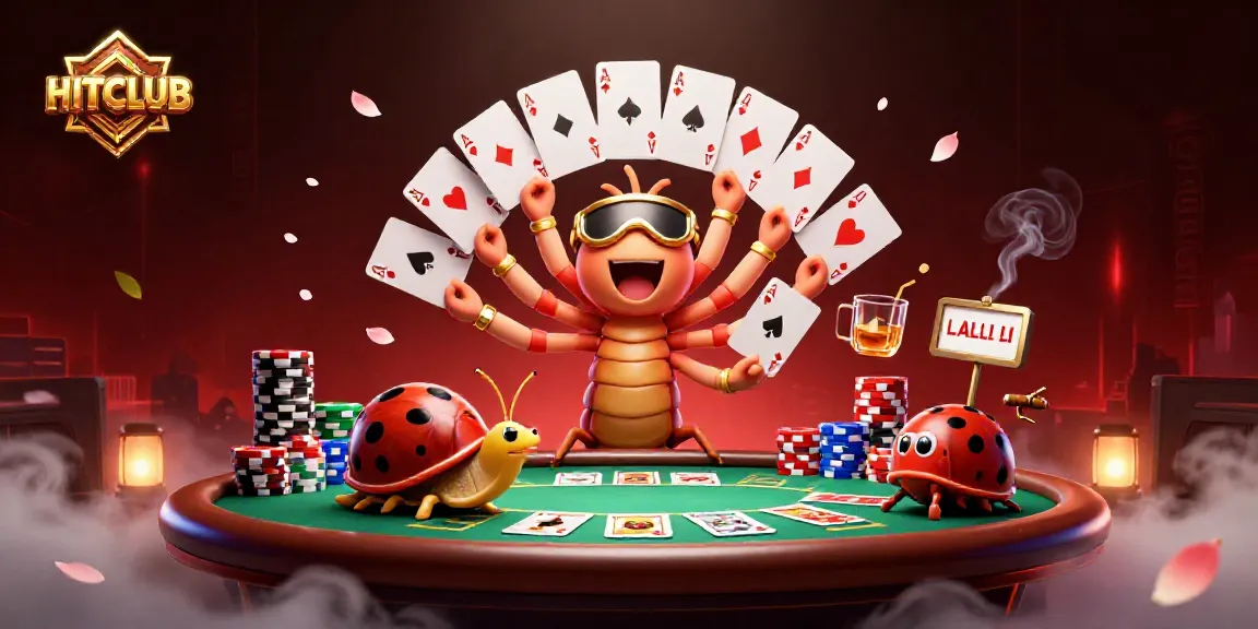 Experience gaming excitement with HITCLUB's lively casino scene showcasing colorful poker and charismatic characters.
