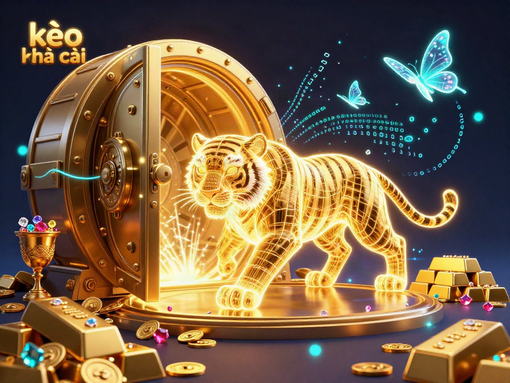 Engage with the vibrant energy of kèo nhà cái through a dynamic neon-tiger scene in a digital casino.