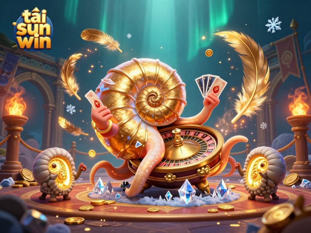 Experience the thrill of tải sun win with an ancient nautilus roulette wheel among vivid casino scenes.