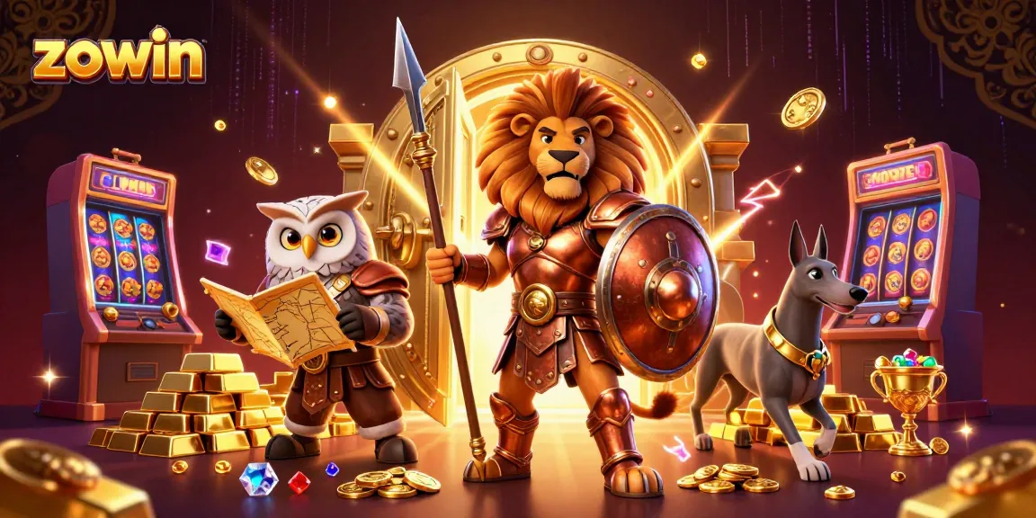 Zowin ignites excitement with vibrant 3D casino characters and enchanting treasures.