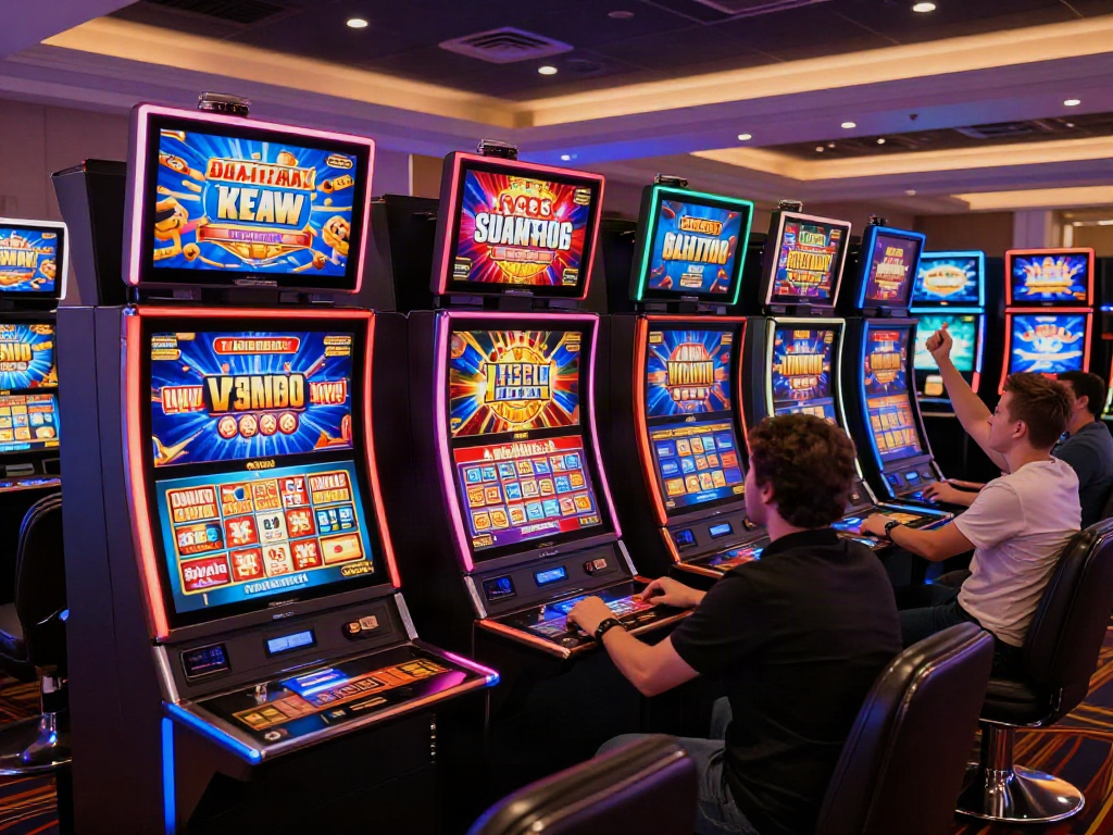Exciting casino environment showcasing UK slots not on GamStop with players enjoying various slot machines.