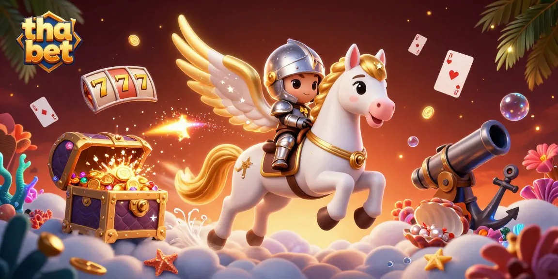 Experience the thrill of tha bet with vibrant casino elements in a dynamic 3D illustration.