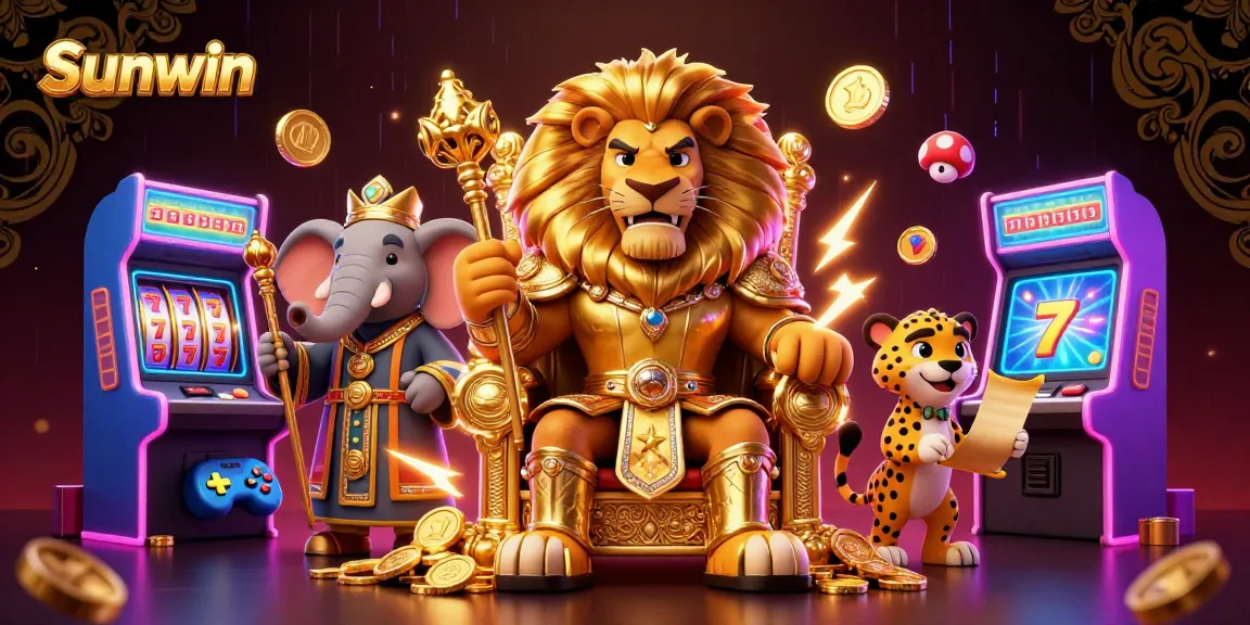 Experience the thrilling world of Sunwin through vibrant casino games and dynamic characters.