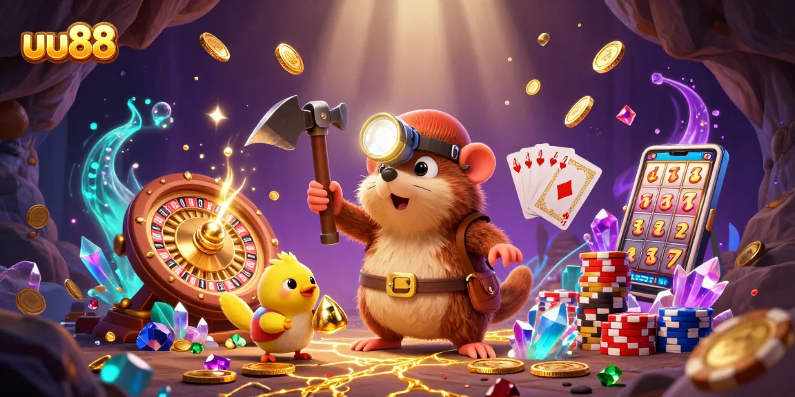 Experience thrilling gameplay at uu88 with vibrant casino scenes featuring gold coins and roulette wheels.