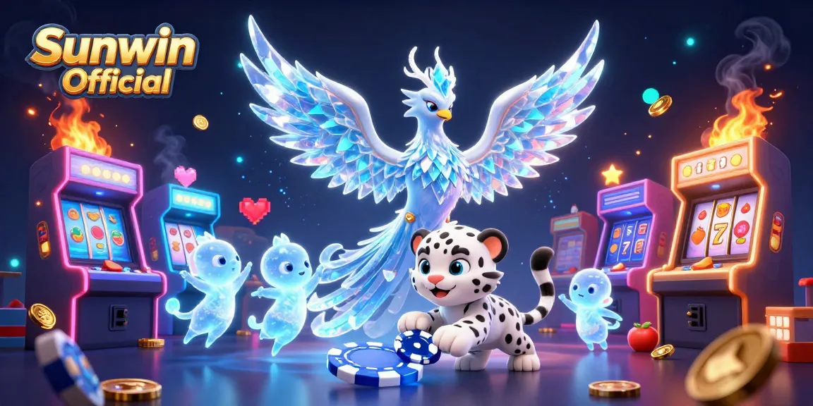 Spin and win with the vibrant scene of Sunwin Official's icy fantasy casino.