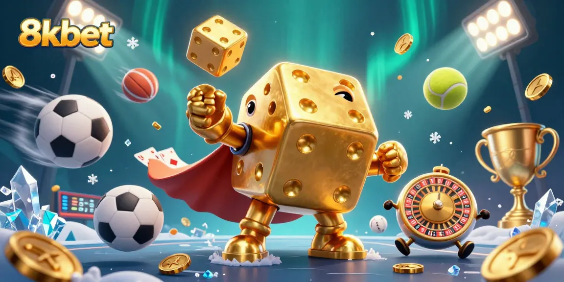 Experience the thrilling casino adventures at 8xbet, where golden dice and sports elements create excitement.