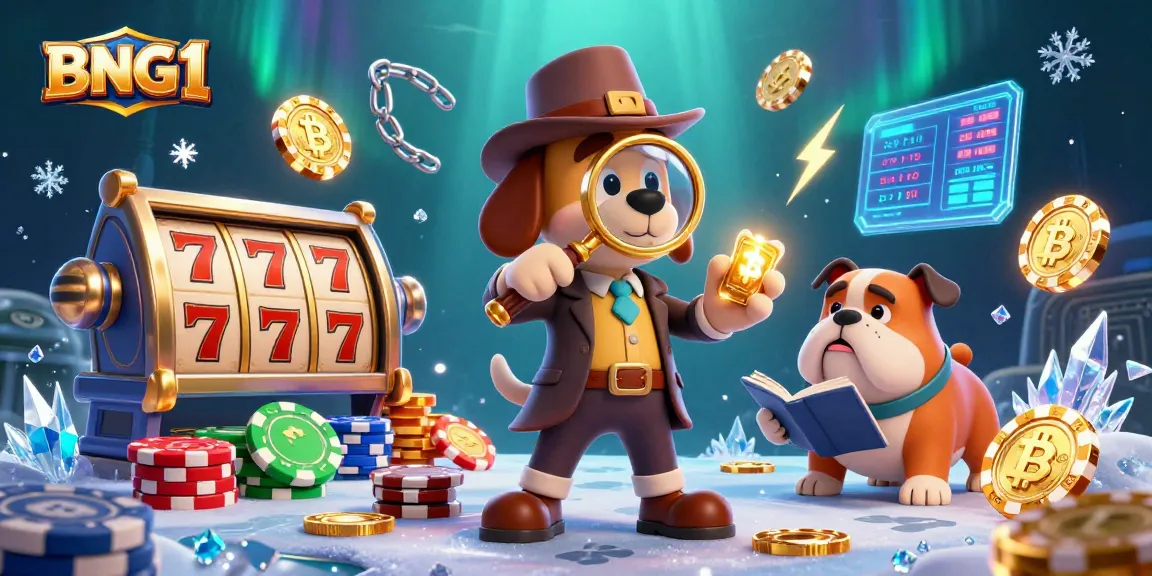 Play exciting games at BNG1, with a vibrant scene of a detective and crypto elements.